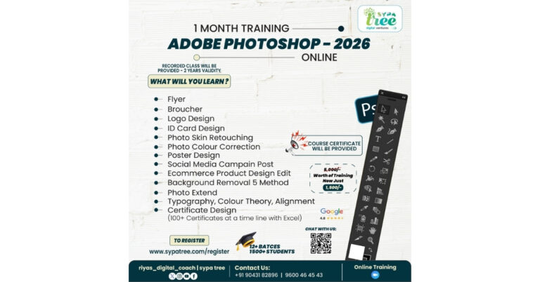 Batch 13 | 1 Month Photoshop Training | SYPA TREE | 2026